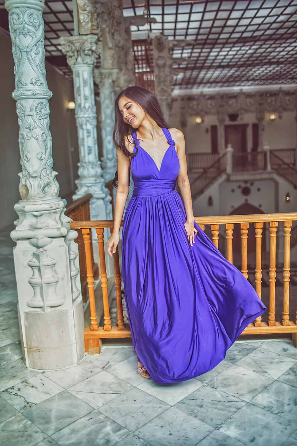 ELIZA AND ETHAN – Wickelkleid – Brautjungfernkleid – Amethyst